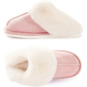 Zimske ženske muške krznene neklizajuće papuče Tople papuče podstavljene od lepršave brušene kože Potplat protiv klizanja Udobne kućne cipele za unutra i na otvorenom