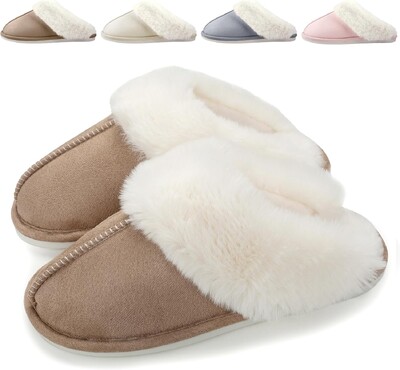 Zimske ženske muške krznene neklizajuće papuče Tople papuče podstavljene od lepršave brušene kože Potplat protiv klizanja Udobne kućne cipele za unutra i na otvorenom