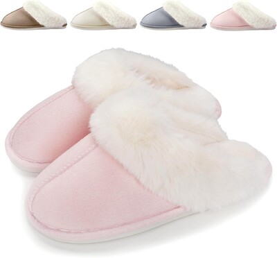 Zimske ženske muške krznene neklizajuće papuče Tople papuče podstavljene od lepršave brušene kože Potplat protiv klizanja Udobne kućne cipele za unutra i na otvorenom