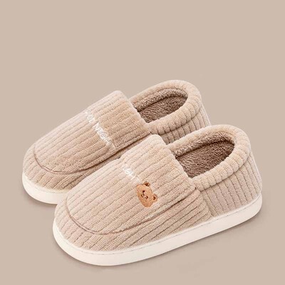 Eyriphy karikatūra Lācis Vīriešu Čības Cute Comfort Siltas Kokvilnas Kurpes Plīša Vīriešu Kurpes Iekštelpu Un Ārā Izplūdušas Čības Mājas Slīdkalniņi