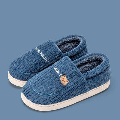 Eyriphy karikatūra Lācis Vīriešu Čības Cute Comfort Siltas Kokvilnas Kurpes Plīša Vīriešu Kurpes Iekštelpu Un Ārā Izplūdušas Čības Mājas Slīdkalniņi