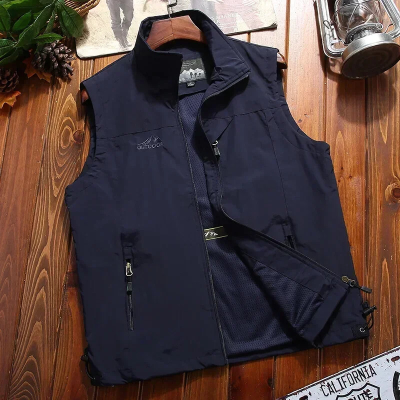 Ležerni prsluk za pecanje Muška modna mreža proljeće ljeto 2024. Radna jakna bez rukava Lov na otvorenom Kampiranje Alati Džepni prsluk