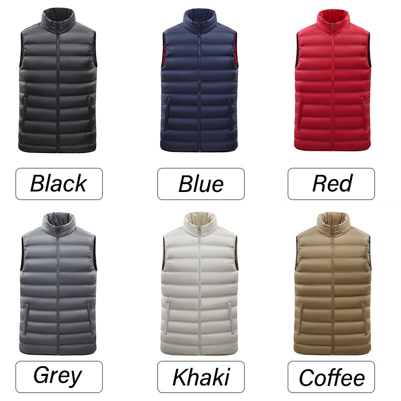 Muška jesenska ležerna jakna bez rukava Muška zimska topla deblja jakna Muški modni vodootporni prsluk jakne Muške