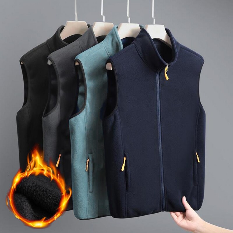 Hot Men Polar Fleece Vests Outdoor Veste Unisex Multi kabatas Silta Vēja Necaurlaidīga Ziemas Jauna Pārgājienu Ski Cargo Veste