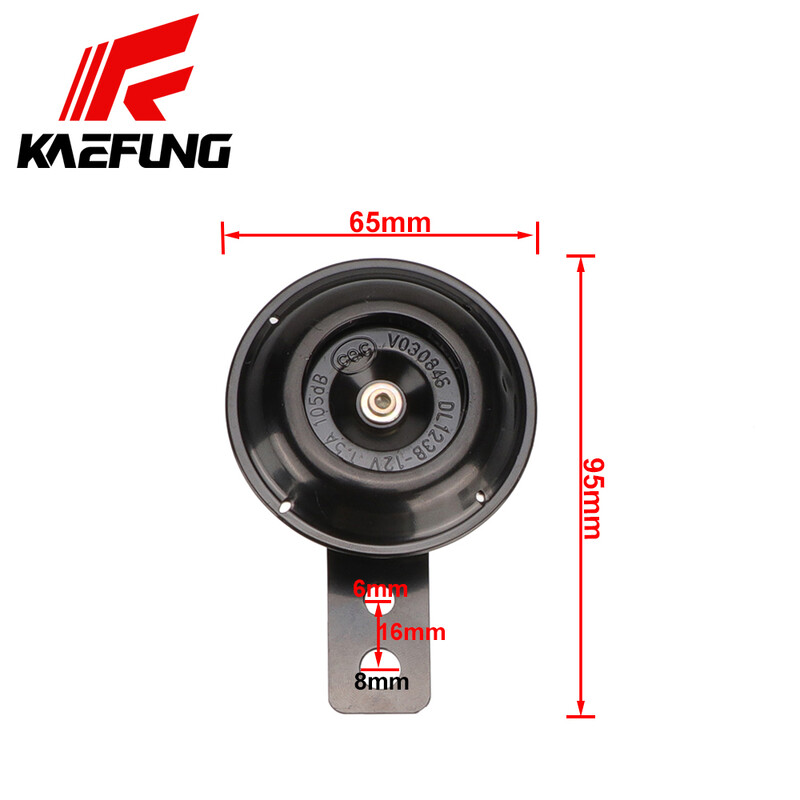 Horn motociklo garsiakalbis Universal Black Mini Air Horn 48v 60v, tinka dviračiui, sunkvežimiui, dviračiui, motoroleriui, keturračiui, elektriniam motociklui