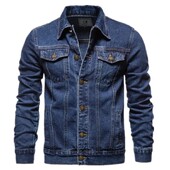 Traper jakna Muške modne motociklističke traperice Jakne Muške kauzalne prevelike pamučne ležerne crno plave traper jakne Muška vanjska odjeća Kaput