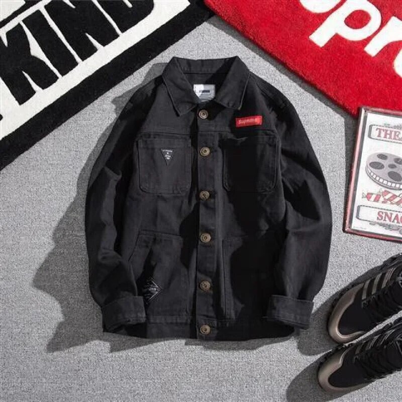 Moderna Vintage Pilot džinsu jaka vīriešiem Pavasara rudens japāņu stila top maskēšanās jaka Modes, regulāra garuma