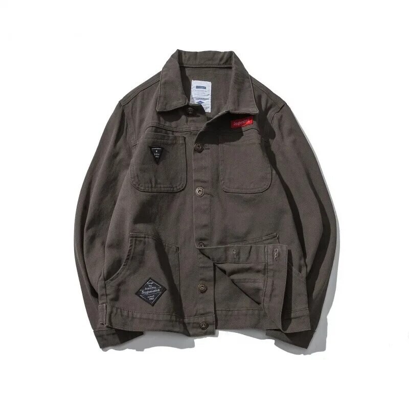 Moderna Vintage Pilot džinsu jaka vīriešiem Pavasara rudens japāņu stila top maskēšanās jaka Modes, regulāra garuma