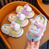 Nove dječje lanene papuče sa zečevima iz crtića Proljetni i jesenski tobogani za kućne ljubimce za djevojčice Neklizajuće mazge za četiri godišnja doba