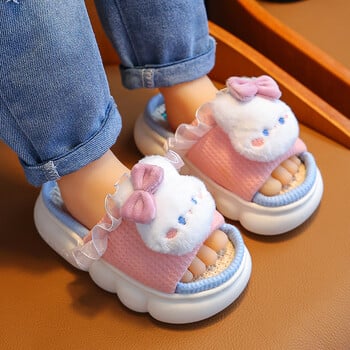 Νέα παιδικά κινούμενα σχέδια Rabbit Len Slippers Ανοιξιάτικες και Φθινοπωρινές Διαφάνειες για Κοριτσίστικο Εσωτερικό Αντιολισθητικό Mule For Four Seasons