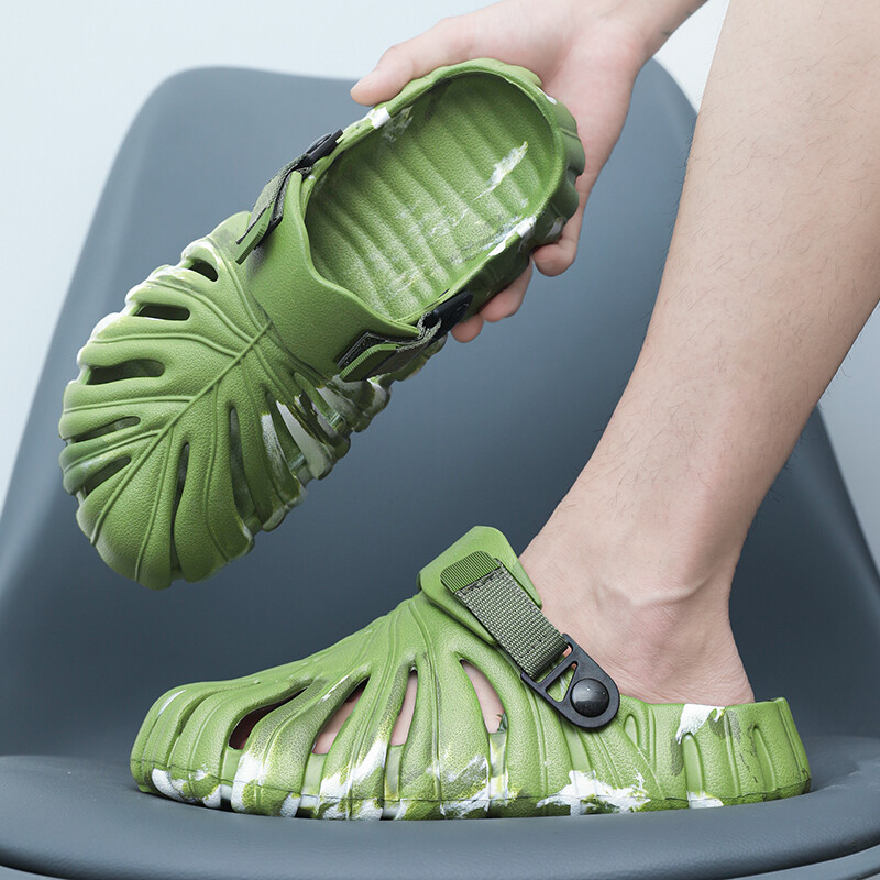Muške cipele 35-45 Ekološki prihvatljive Green Leaf EVA papuče Kamuflažne vanjske udobne sandale Ženske japanke za par na plaži