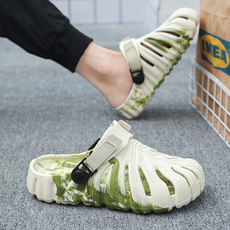 Muške cipele 35-45 Ekološki prihvatljive Green Leaf EVA papuče Kamuflažne vanjske udobne sandale Ženske japanke za par na plaži