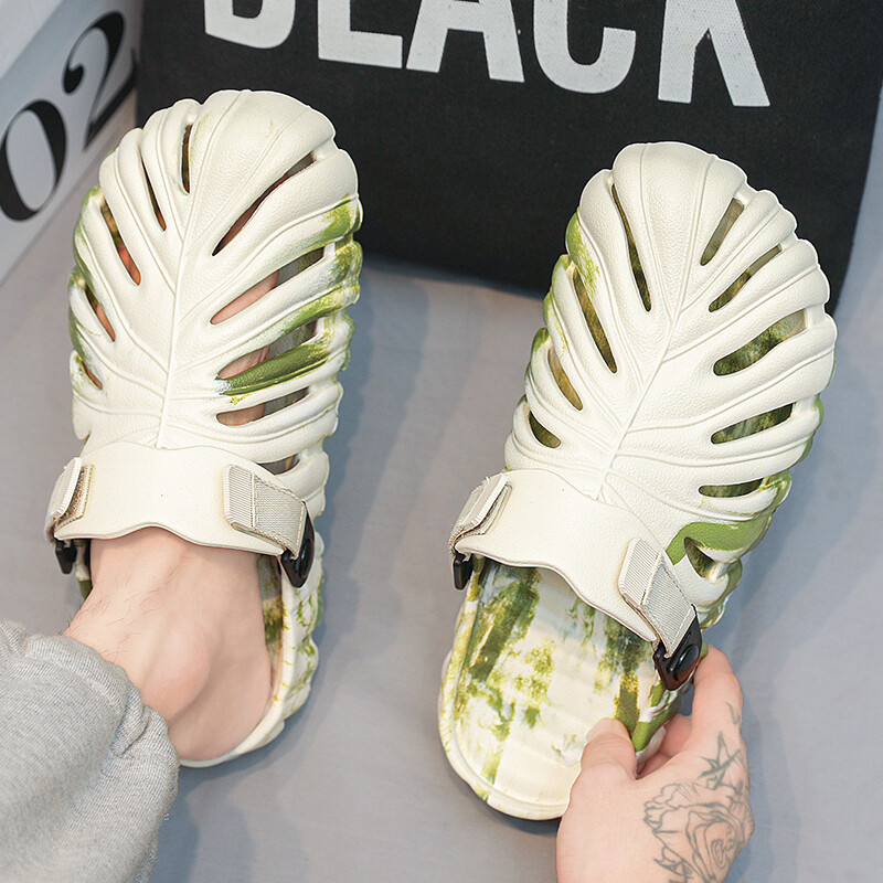 Muške cipele 35-45 Ekološki prihvatljive Green Leaf EVA papuče Kamuflažne vanjske udobne sandale Ženske japanke za par na plaži