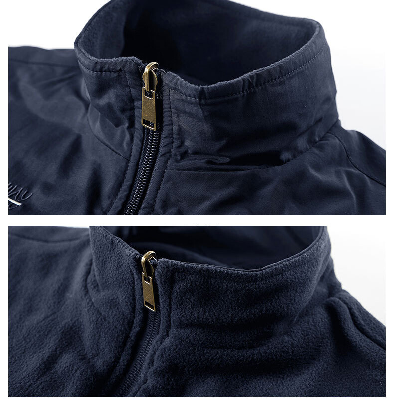 Vīrieša pavasara veste brīvā dabā M-6XL ar vilnas oderi ar vairākām kabatām, divām sāniem, brīvā laika pavadīšanas pārgājieniem bezpiedurkņu jaka