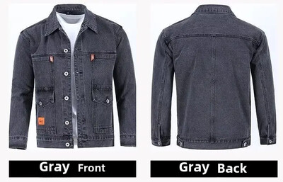 2024. gada pavasara džinsu jaka Vīriešu brīva piegriezuma korejiešu stila topi Ikdienas ielas apģērbs Daudzpusīga vīriešu jaka