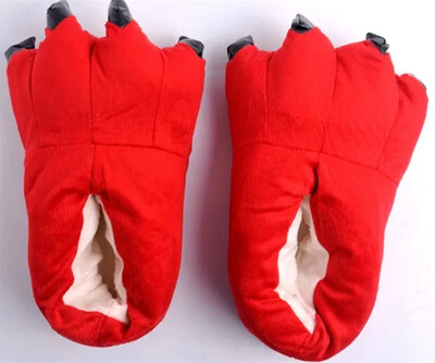 2024. g. Pieaugušajiem Jauki Dzīvnieku multfilmas Čības Sieviešu Vīriešu Apavi Bērni Karikatūra Ķepa Ziemas Silta Spīļu Čības Helovīna Ziemassvētkiem