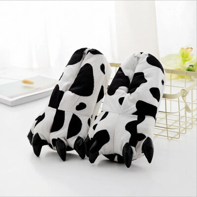 2024. g. Pieaugušajiem Jauki Dzīvnieku multfilmas Čības Sieviešu Vīriešu Apavi Bērni Karikatūra Ķepa Ziemas Silta Spīļu Čības Helovīna Ziemassvētkiem