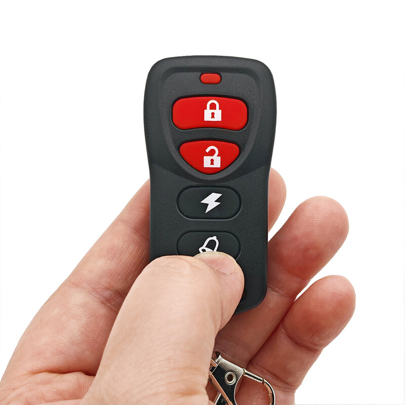 Motocikla pretaizdzīšanas signalizācijas sistēma Bezvadu tālvadības dzinēja startera apturēšana ar tālvadības pults atslēgas moduļa skaņas signālu 12V motociklam