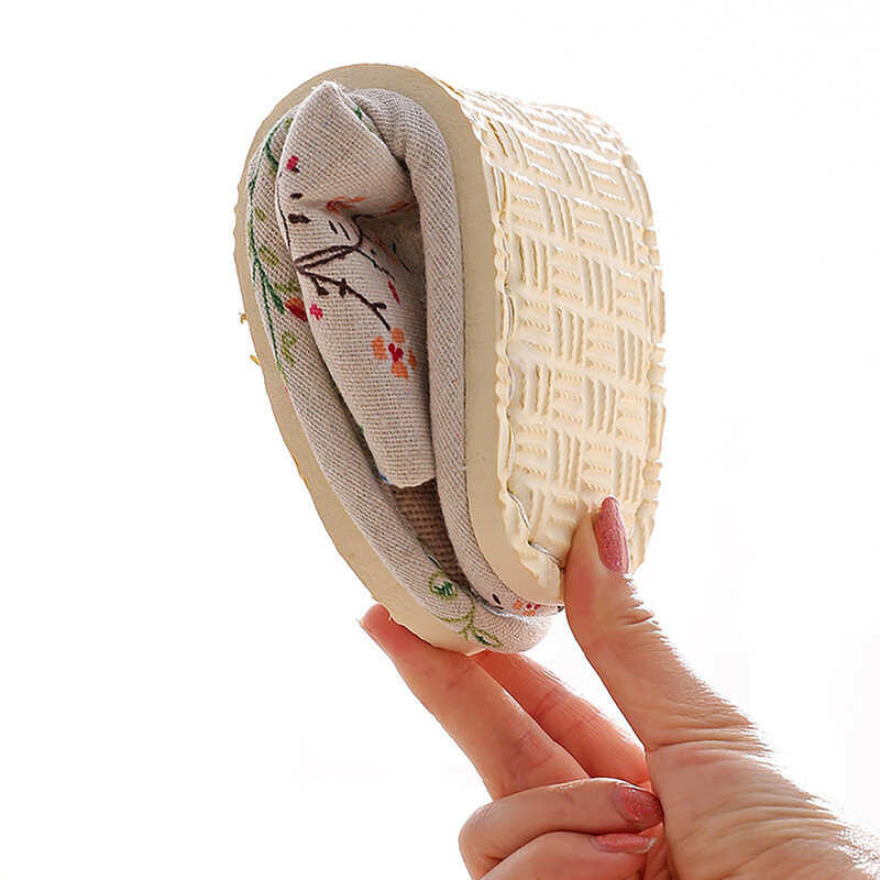 Papuci de casă pentru femeie, vară, primăvară și toamnă, pentru podea din lemn japonez, papuci antiderapante din bumbac