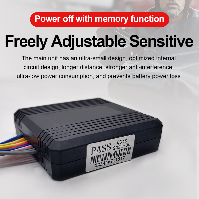 Dzinēja palaišanas imobilaizera tālvadības pults Motocikla velosipēda vienvirziena drošības signalizācijas sistēma