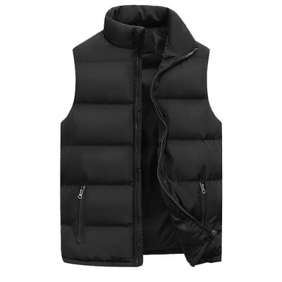 Jauna ziemas modes vilnas veste vīriešu kokvilnas polsterētas vestes mēteļi vīriešu veste bez piedurknēm jakas Siltas vestes apģērbs Plus S-6XL