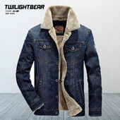 Zimske jakne Muškarci Prevelika traper jakna od flisa 6XL 7XL Ulična odjeća Deblja ležerna jakna Kaput Muška odjeća Gornja odjeća AF66009A