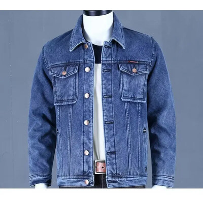 Ανδρικό μπουφάν New Style Φθινοπωρινό Κορεατικό Trendy Flow Top Casual τζιν μπουφάν για άνδρες Loose Fit κανονικού μήκους Άλλο υλικό