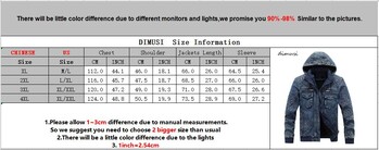 DIMUSI Мъжко дънково яке Модерни модни мъжки дънкови дънки с качулка Ежедневни мъжки поларени топли ветровки Каубойски палта Мъжко облекло