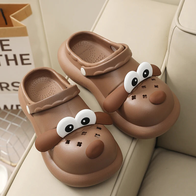 Ženske neklizajuće EVA papuče sa smiješnim psima Ženske modne Ljetne cipele sa slatkim crtanim filmovima Ženske sandale za dom na otvorenom, plaža i ulice