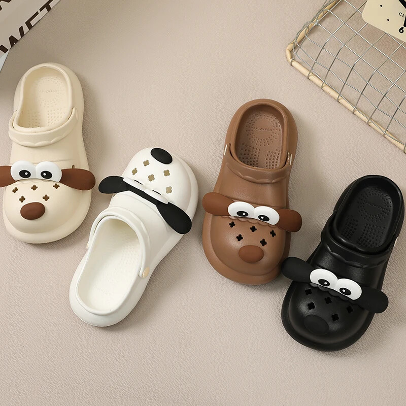 Ženske neklizajuće EVA papuče sa smiješnim psima Ženske modne Ljetne cipele sa slatkim crtanim filmovima Ženske sandale za dom na otvorenom, plaža i ulice