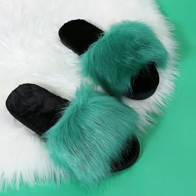 Αυθεντικές Γυναικείες βελούδινες παντόφλες Amazon International Trade Home Indoor Long Βαμβακερές Παντόφλες