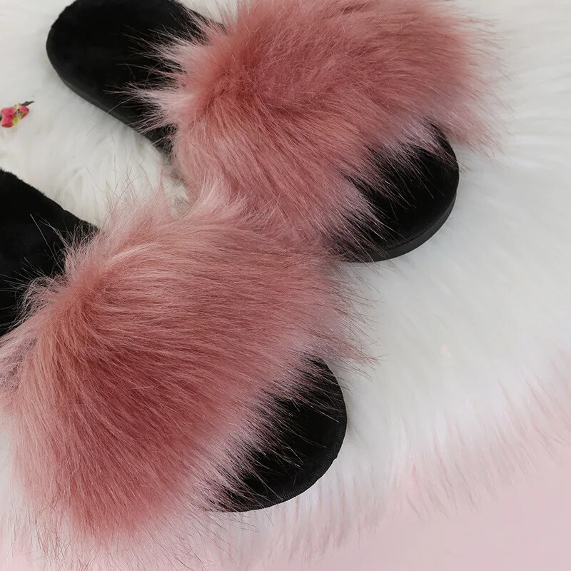 Αυθεντικές Γυναικείες βελούδινες παντόφλες Amazon International Trade Home Indoor Long Βαμβακερές Παντόφλες