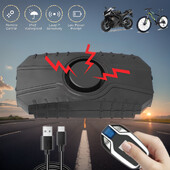 IP65 atsparus vandeniui motociklo ir dviračio signalizacija su SOS funkcija ir belaidžiu nuotolinio valdymo pulteliu nuo vagystės 113dB maitinamas iš baterijos