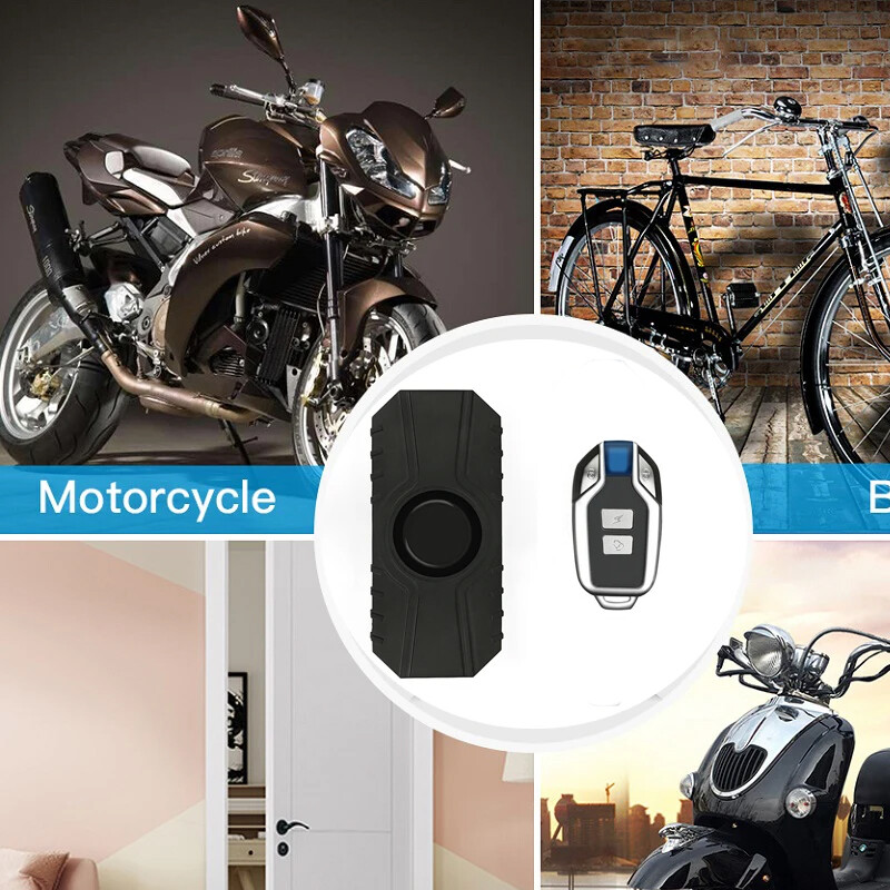 Belaidis dviračio vibracijos signalizatorius USB įkrovimas vandeniui atsparus motociklas elektrinis dviračio signalizacijos nuotolinio valdymo pultas apsaugos jutiklis