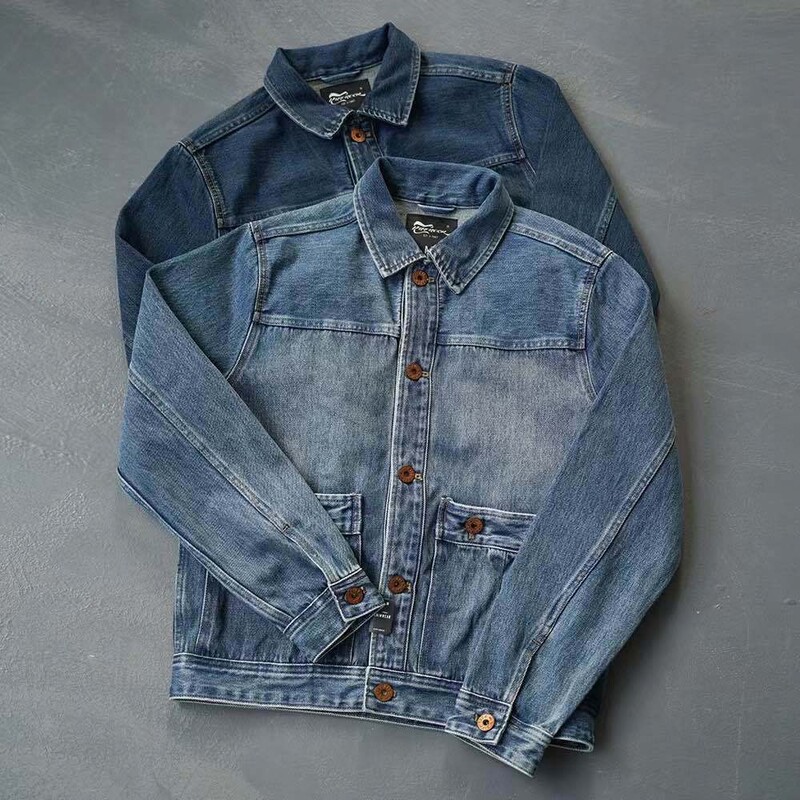 CC Shop Top.Jachetă clasică de denim casual.Pleton scurt de epocă albastru.fashion mens 100% bumbac.Haine retro de lucru.