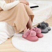 Χονδρή σόλα Σπίτι Εσωτερικό Εξωτερικό Άντρες και Γυναίκες Ζευγάρια Ψηλοτάκουνα βελούδινα βαμβακερά γυναικεία παπούτσια Χειμερινές οικιακές ζεστές αφράτες παντόφλες