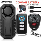 Anchtek Motocikl Bicikl Protuprovalni Alarm USB Punjenje Vodootporan Bežični Vibracijski Senzor Sustav Upozorenja Alarma Moto Auto Alarm