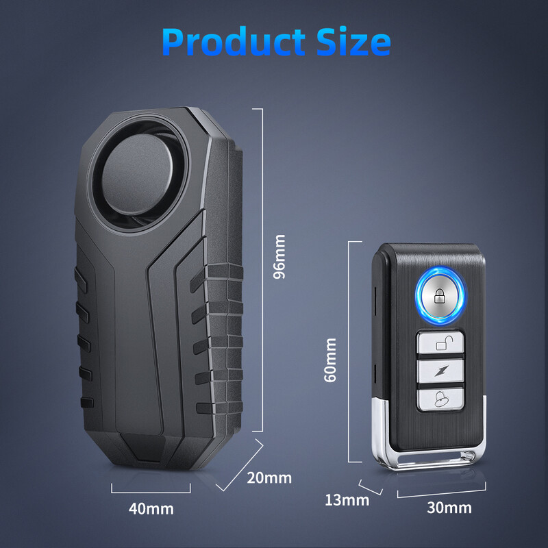 Anchtek Motocikl Bicikl Protuprovalni Alarm USB Punjenje Vodootporan Bežični Vibracijski Senzor Sustav Upozorenja Alarma Moto Auto Alarm