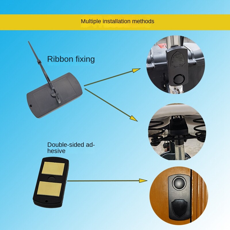 Vodotesný motocykel, elektrický bicykel, zabezpečenie proti strate, bezdrôtové diaľkové ovládanie + sada alarmu s detektorom vibrácií