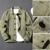 Trendová džínsová bunda pre mužov, ležérny slim fit skrátený top, jar, jeseň, sezóna, pracovné oblečenie, elegantný klopový detail