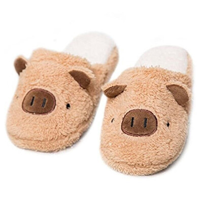 Slatko prase Crtani par Pamučne papuče za jesen i zimu Domaće debelo dno Protuklizne Tople sobne papuče za spavaću sobu