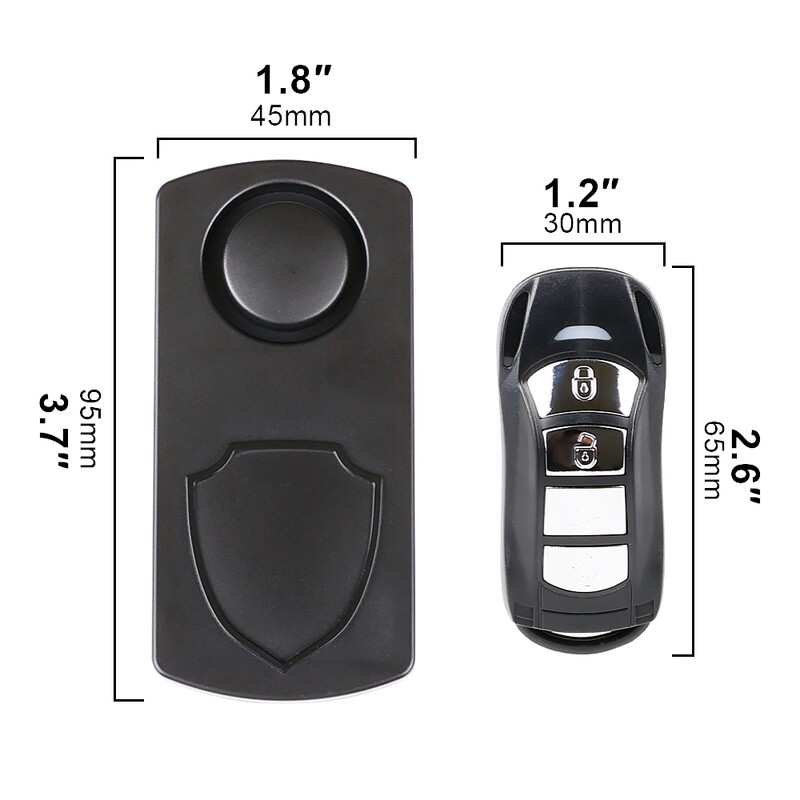 Ūdensizturīgs motocikla trauksmes signāls 113dB tālvadības pults bezvadu pret pazaudēšanas brīdinājuma trauksmes sensors Velosipēda signalizācijas drošības aizsardzība