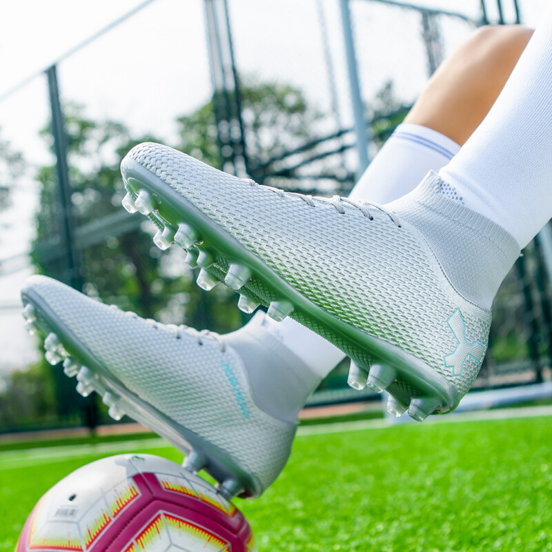 Noi ghete de fotbal unisex lungi cu vârfuri pentru bărbați, pantofi de fotbal cu unghii sparte, pantofi de fotbal pentru antrenament AG/TF, pantofi de fotbal, pantofi anti-alunecare.