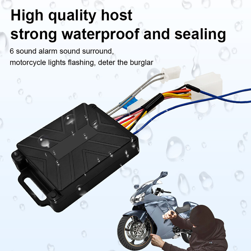 Motocikla signalizācijas sistēma 12V 125dB pretaizdzīšanas vienvirziena signalizācijas sistēma ar tālvadības dzinēja iedarbināšanu motocikla motorolleram ar 2 tālvadības pultīm