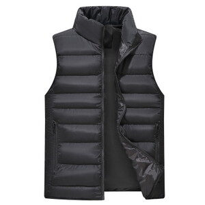b 2024 Új téli őszi ujjatlan férfi dzseki divatos meleg férfi téli mellény könnyű plusz méretű férfi pehely pamut mellény