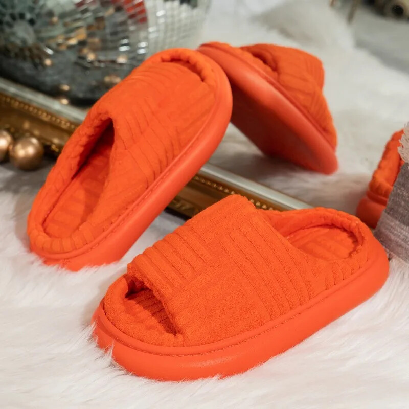 Sieviešu 2024. gada pavasara un rudens dvieļu raksts, bieza zole mājās, modes pretslīdes dvieļu zole, ārējās čības, sandales ārā