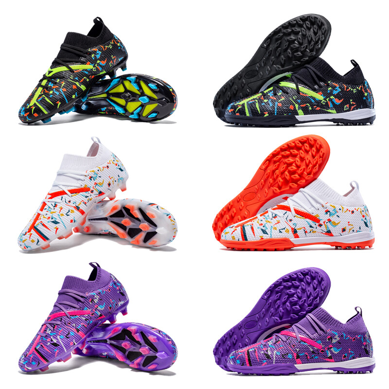 Profesionalne nogometne kopačke Drop Shipping Unisex prozračne mekane muške nogometne cipele s dugim šiljcima Nogometne kopačke Cipele za dvoranske sportove