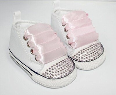 Roosa isikupärastatud nimi Baby Shoes Poiss Tüdruk Esimene kõndimine Lastetoas Deco Glitter Kohandatud Baby Shower Tossud