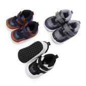 Zīdaiņu apavi, mīksta poliuretāna augstas kvalitātes pavasara un rudens stila mazuļi pirmsstaigāšanas kedas zēniem 0–9–18 mēn. 2024. gada jauna mode BHX3049