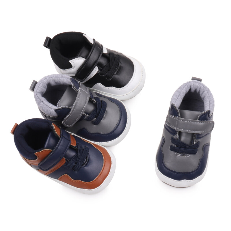 Zīdaiņu apavi, mīksta poliuretāna augstas kvalitātes pavasara un rudens stila mazuļi pirmsstaigāšanas kedas zēniem 0–9–18 mēn. 2024. gada jauna mode BHX3049